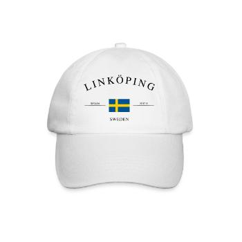 Linköping Sweden – Holiday Souvenir & Gift - Baseball Cap - white/white - Front