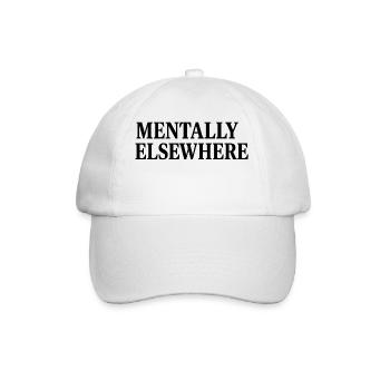 MENTALLY ELSEWHERE - Baseballkappe - Weiß/Weiß - Vorne