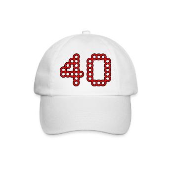 40. 40 YEARS. 40th ANNIVERSARY. 40 YEARS ANNIVERSARY. - Baseball Cap - white/white - Front