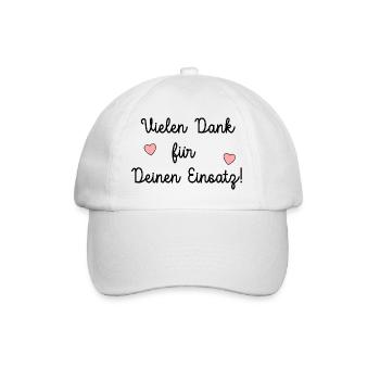 Merci beaucoup engagement soutien - Casquette classique - blanc/blanc - Devant