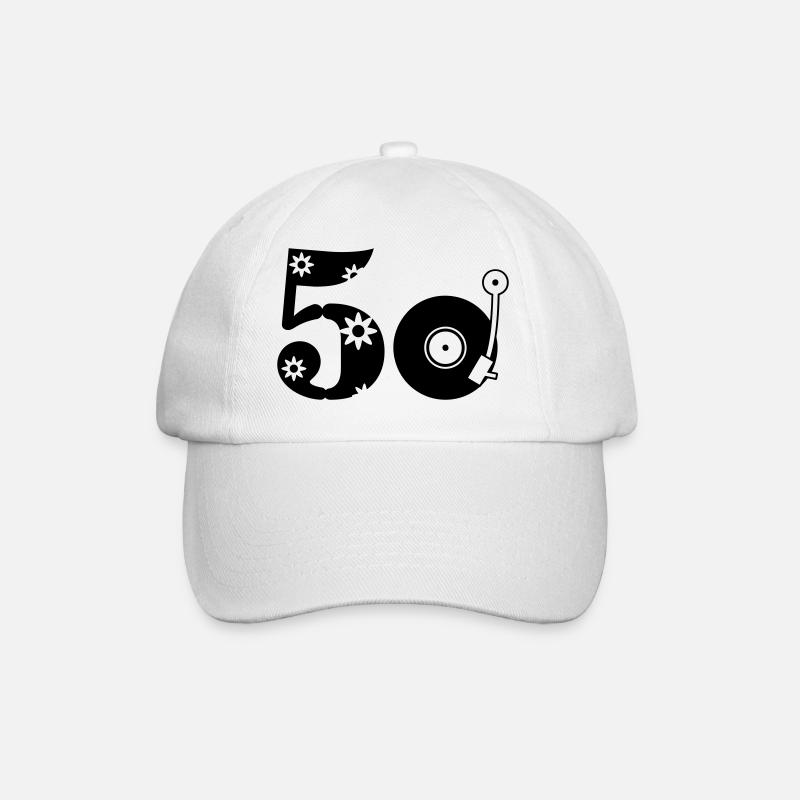 Années 50 Années cinquante - Casquette classique - blanc/blanc