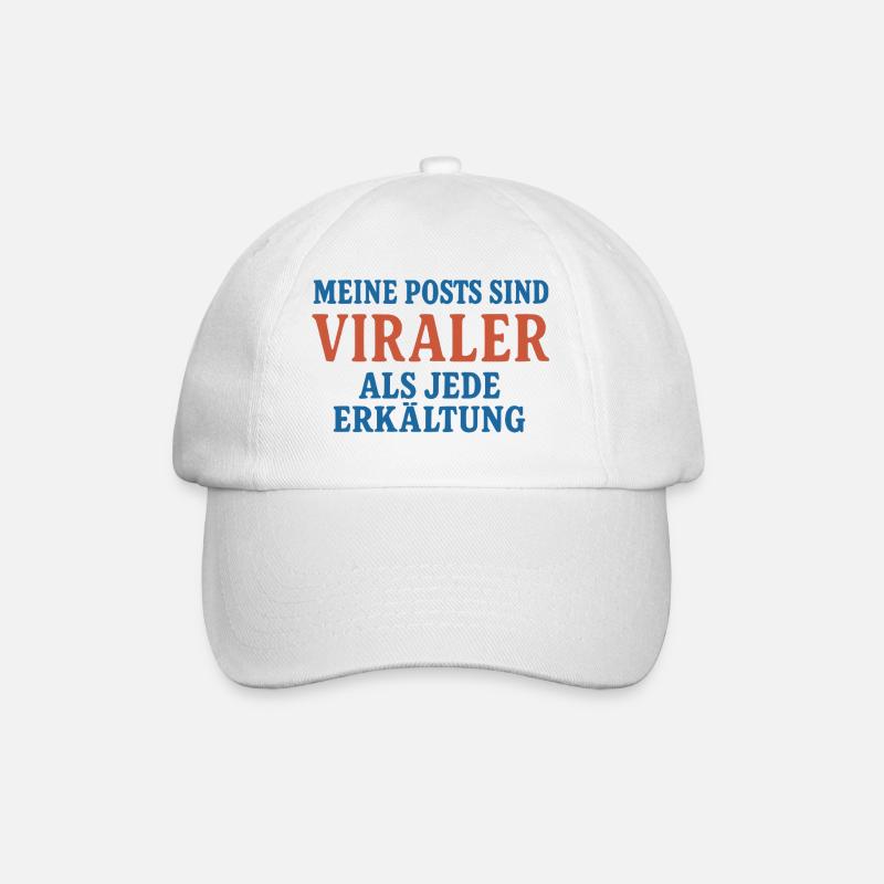 Virale Posts - Baseballkappe - Weiß/Weiß