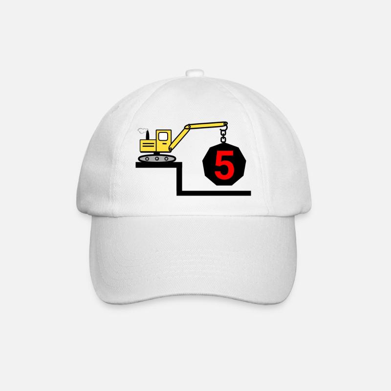 Bagger - Baseballkappe - Weiß/Weiß