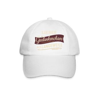 Mieux vaut le chaos des pensées que l’ennui - Casquette classique - blanc/blanc - Devant