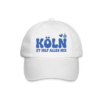 Köln Dialekt Grobschrift Logo - Baseballkappe - Weiß/Weiß - Vorne