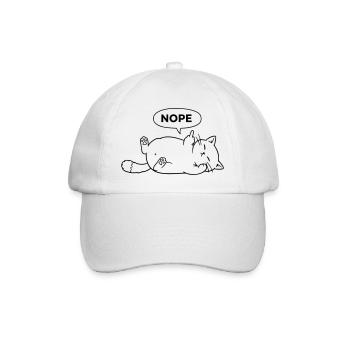 Chat non | Déclaration sarcastique de chat - Casquette classique - blanc/blanc - Devant