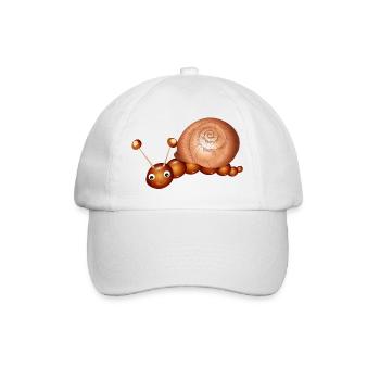 Cute Chestnut Snail – Childhood & Crafting Fun - Baseball Cap - white/white - Front
