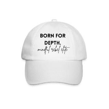 born for depth - mindful rebel elite - Baseballkappe - Weiß/Weiß - Vorne