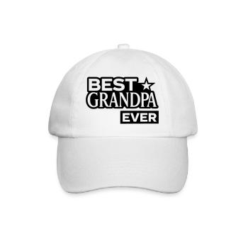 Meilleur grand-père avec une star - Meilleur grand-père - Casquette classique - blanc/blanc - Devant