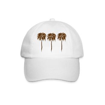 Three Palm Trees - Baseball Cap - white/white - Front