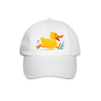 Happy Duck Sprint Cartoon - Baseball Cap - white/white - Front