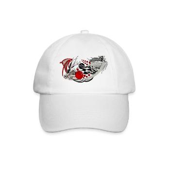 Fließende Blütenmuschel Wellen - Baseballkappe - Weiß/Weiß - Vorne