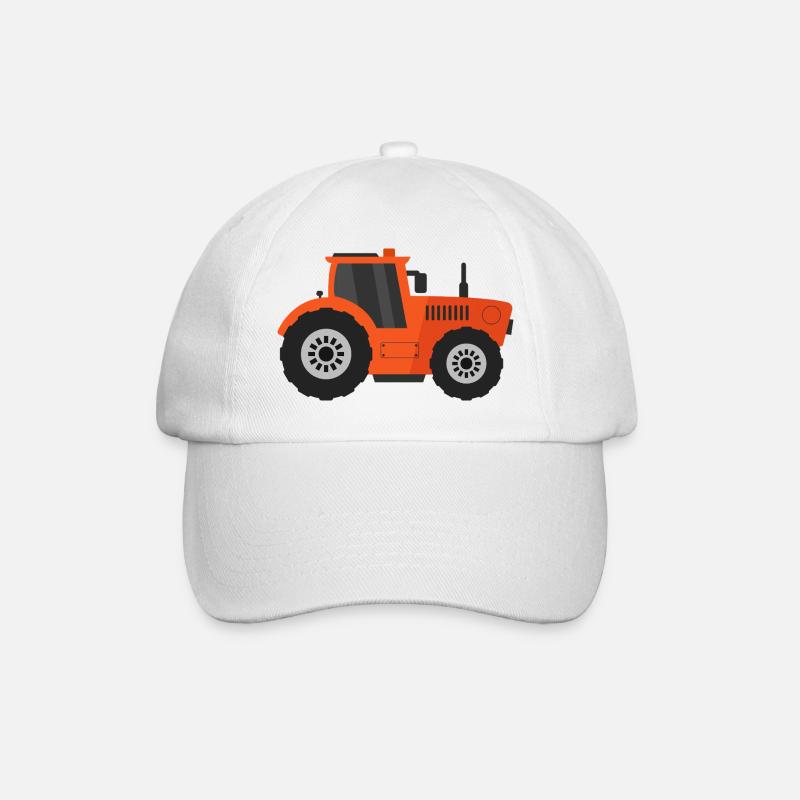 Traktor - Baseballkappe - Weiß/Weiß