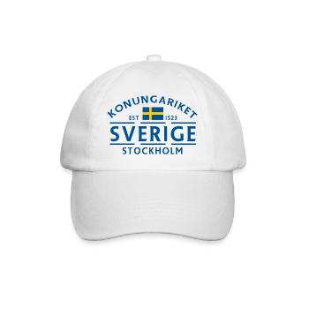 Schweden Stockholm Wappen 1523 - Baseballkappe - Weiß/Weiß - Vorne