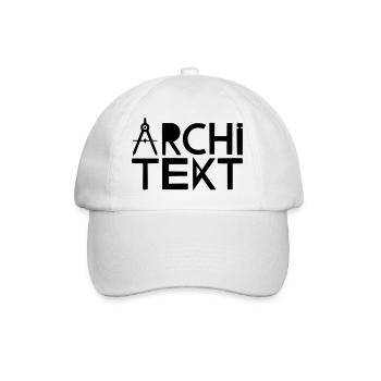 Architekt Schriftzug mit Zirkel - Baseballkappe - Weiß/Weiß - Vorne