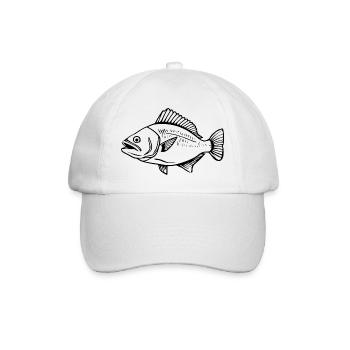 Fish Angler T-shirt Cadeau Angler - Casquette classique - blanc/blanc - Devant