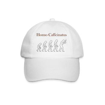 0111_Homo_Caffeinatus - Casquette classique - blanc/blanc - Devant