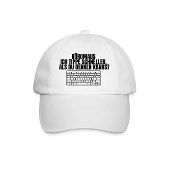 Conception de souris de bureau - Casquette classique - blanc/blanc - Devant