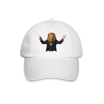LION CONDUCTOR - animals - Baseball Cap - white/white - Front
