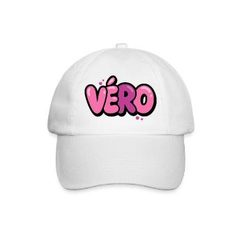 Graffiti-Name Vero kann auf allem gedruckt werden! - Baseballkappe - Weiß/Weiß - Vorne