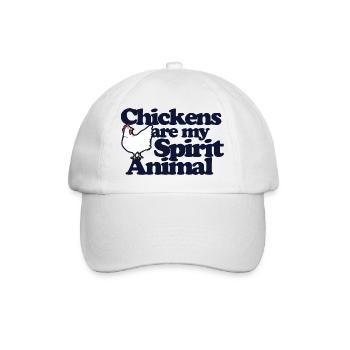 Les poules sont mon animal spirituel - Casquette classique - blanc/blanc - Devant