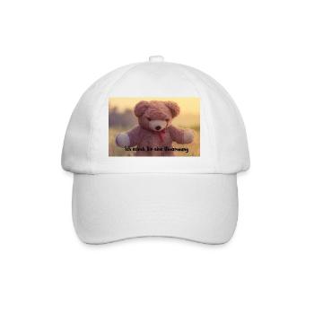 Imprimé câlin d’ours en peluche - Casquette classique - blanc/blanc - Devant