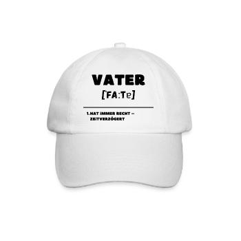 Father Definition Is Always Right Delayed - Baseball Cap - white/white - Front