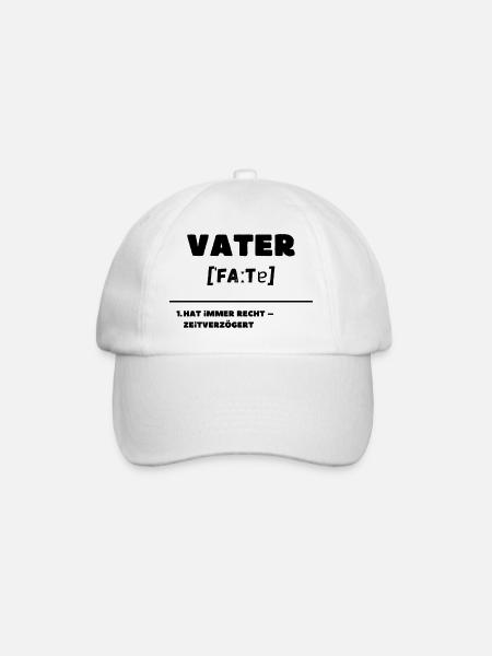 Vater Definition Hat immer Recht zeitverzögert - Baseballkappe - Weiß/Weiß