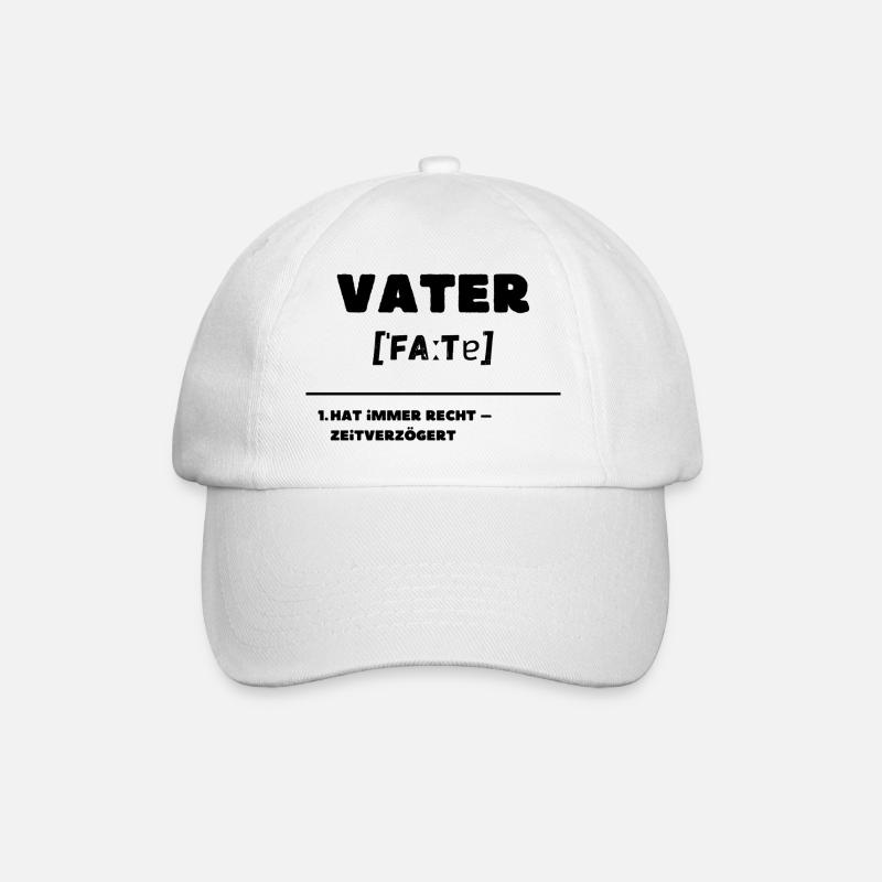 Vater Definition Hat immer Recht zeitverzögert - Baseballkappe - Weiß/Weiß