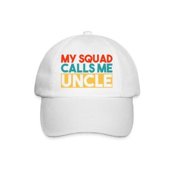 Mon escouade m’appelle Oncle Typographie rétro - Casquette classique - blanc/blanc - Devant
