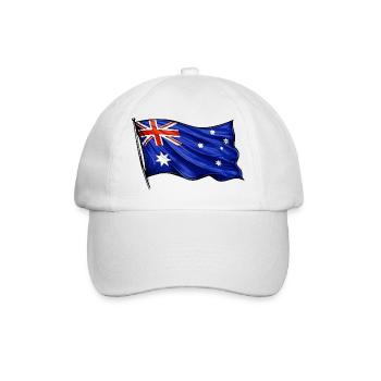Australien Flagge Muster - Baseballkappe - Weiß/Weiß - Vorne
