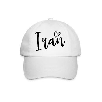 Iran Heart Women's Love Iran - Baseball Cap - white/white - Front