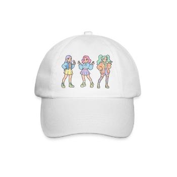 Kpop Koreanische Musik Süßes Korea-Mädchen Kpop-Fans Finger - Baseballkappe - Weiß/Weiß - Vorne