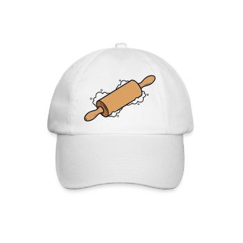 Rolling Pin Rolling Dough Roll Baking - Baseball Cap - white/white - Front