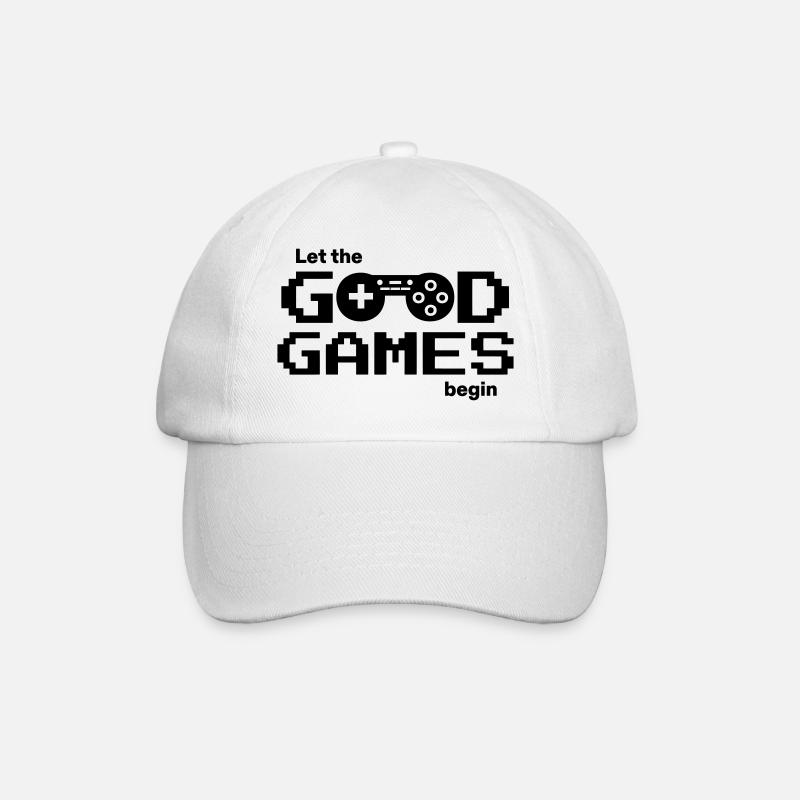 Let the good games begin – Pixel Controller - Baseball Cap - white/white