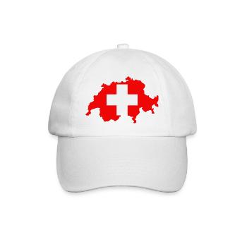 Carte suisse avec drapeau - Casquette classique - blanc/blanc - Devant