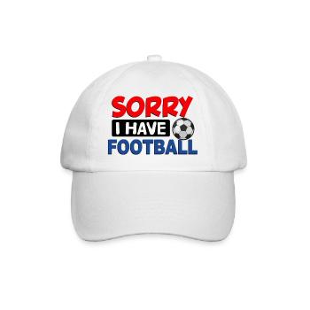 Sorry_i_have_football - Baseball Cap - white/white - Front