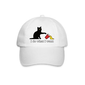 T-shirt humoristique de chat pour propriétaires de chats - Casquette classique - blanc/blanc - Devant