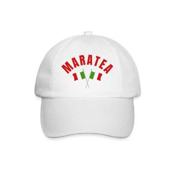 Maratea: Crossed Italian Flags - Baseball Cap - white/white - Front