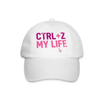 Developer Fun Tasche, CTRL + Z My Life - Baseballkappe - Weiß/Weiß - Vorne