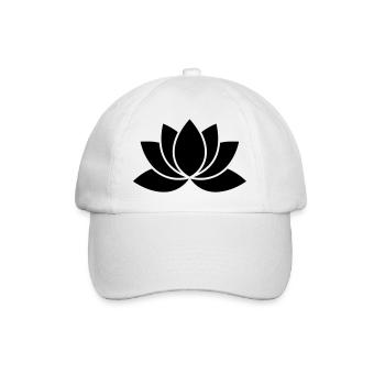 Silhouette de yoga fleur de lotus - Casquette classique - blanc/blanc - Devant