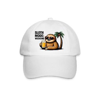 Sunny Sloth Beer Holiday - Baseball Cap - white/white - Front