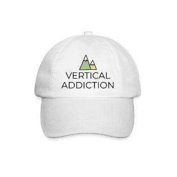 Addiction verticale - Conception avec des sommets montagneux - Casquette classique - blanc/blanc - Devant