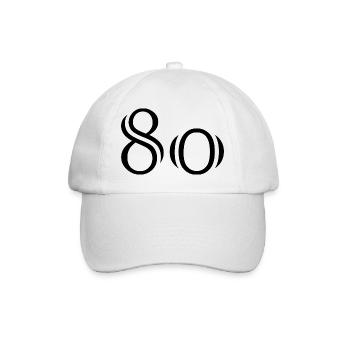 80. 80 YEARS. 80th ANNIVERSARY. 80 YEARS ANNIVERSARY. - Baseball Cap - white/white - Front