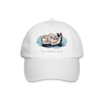 Otter Duo : Laisse Aller avec le Courant - Casquette classique - blanc/blanc - Devant