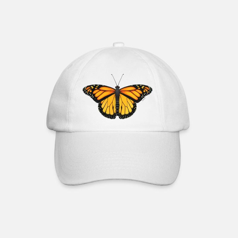 Ailes de soleil du papillon monarque - Casquette classique - blanc/blanc