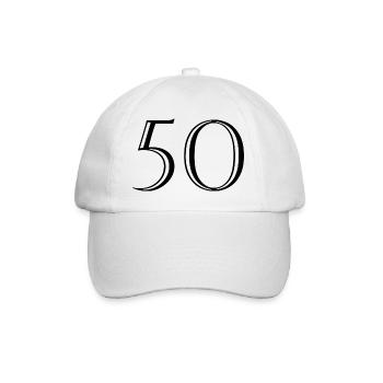 50. 50 YEARS. 50th ANNIVERSARY. 50 YEARS ANNIVERSARY. - Baseball Cap - white/white - Front