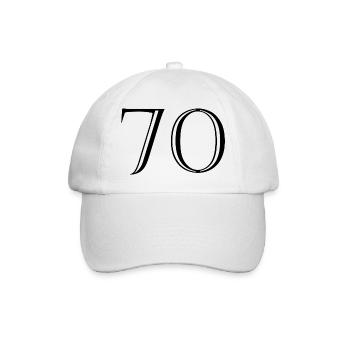 70. 70 YEARS. 70th ANNIVERSARY. 70 YEARS ANNIVERSARY. - Baseball Cap - white/white - Front