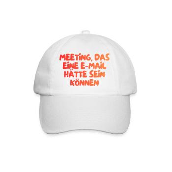 Cette réunion aurait pu être un e-mail - Casquette classique - blanc/blanc - Devant