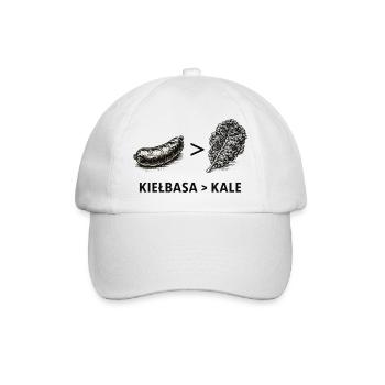 Kielbasa Greater Than Kale - Baseball Cap - white/white - Front